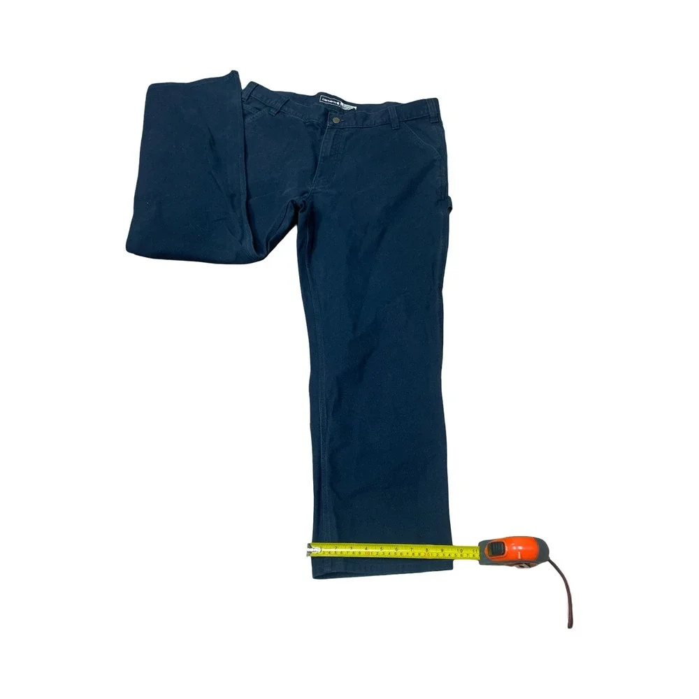 Carhartt Mens Relaxed Fit Carpenter Pants Navy Blue Duck Canvas 40x32 Workwear